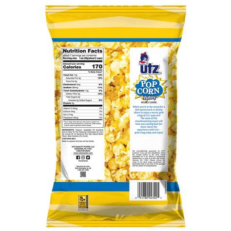 Utz Popcorn Butter 65 Oz Utz Quality Foods