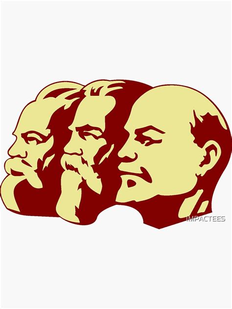 Marx Engels Lenin Sticker By Impactees Redbubble