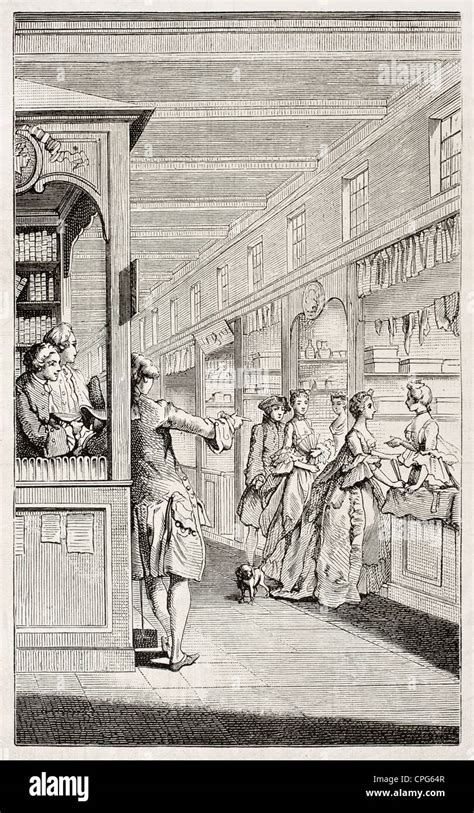 18th Century Library Old Engraved Illustration Stock Photo Alamy