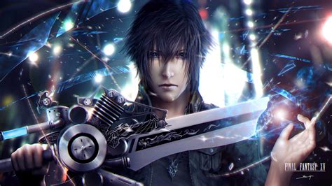 Final Fantasy XV, Junge Verwendung Schwert Hintergrundbilder | 1366x768