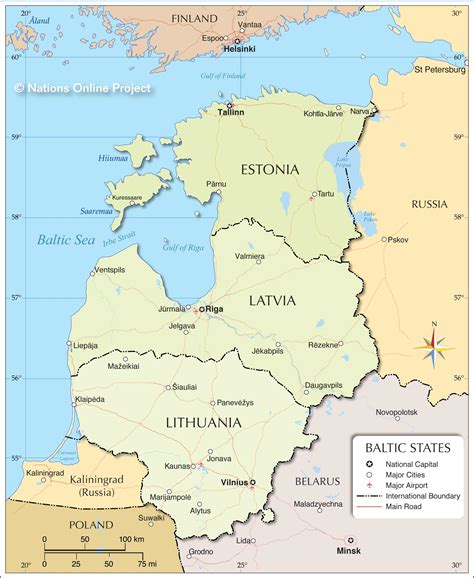 Map Of Latvia Lithuania And Estonia Pinellas County Elevation Map
