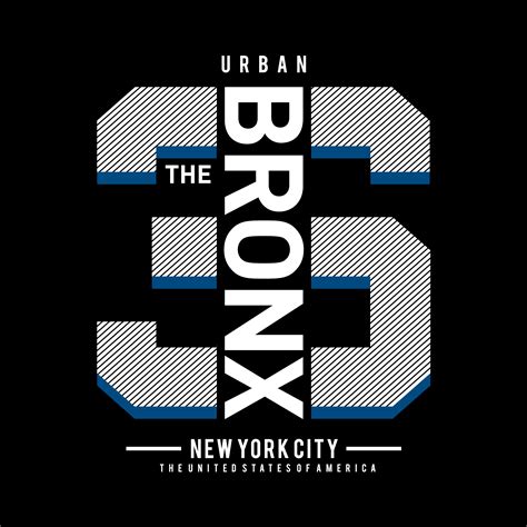 The Bronx Ny City Cool Awesome Typography Tee Design Vector