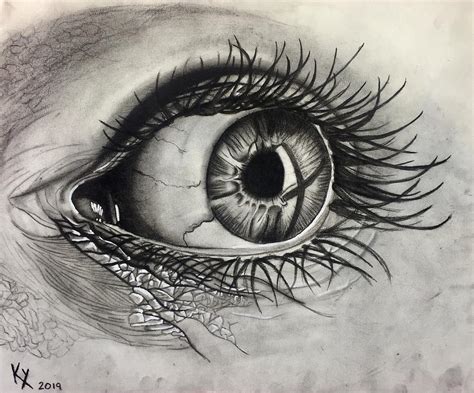 Charcoal Eye Drawing I N Our Illustration You Can See How Our