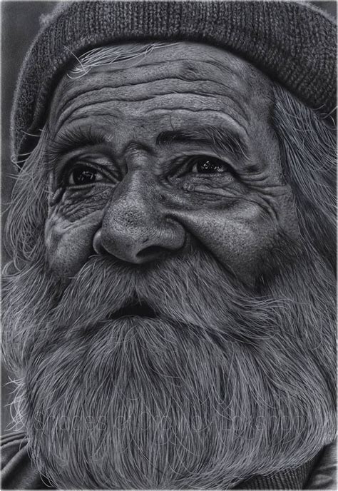 Old Man Drawing In 2021 Old Man Portrait Drawing People Black And
