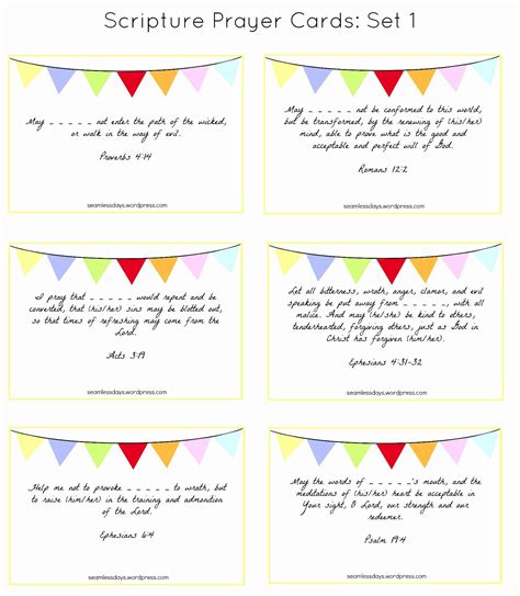 Free Downloadable Blank Printable Prayer Cards
