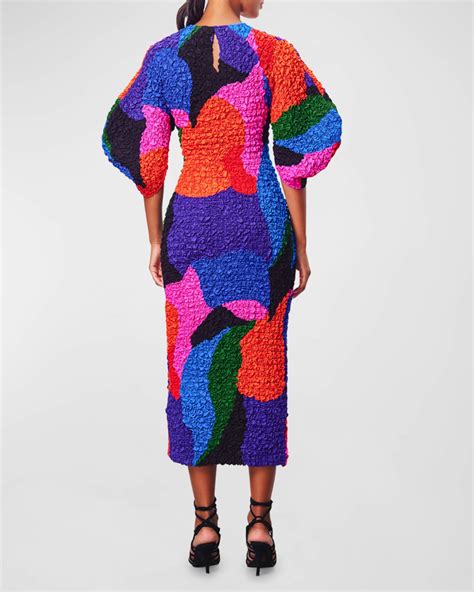 Mara Hoffman Freya Printed Smocked Cotton Midi Dress Neiman Marcus