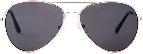 aviator black lens gold frame sunglasses clothing