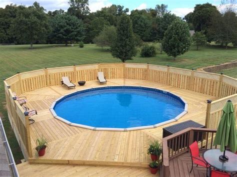 How To Build A Deck Around A Round Pool Builders Villa