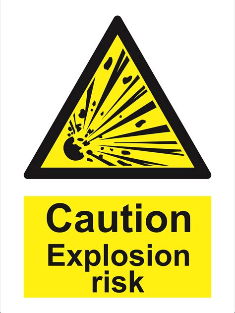 Hazard Sign Caution Explosion Risk Products Traconed