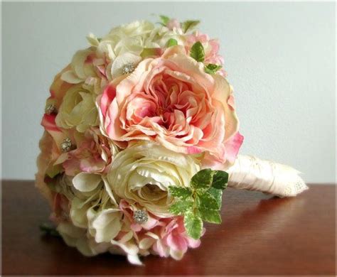 New Dreams Bridal Bouquet And Grooms Boutonniere In Blush Pink And