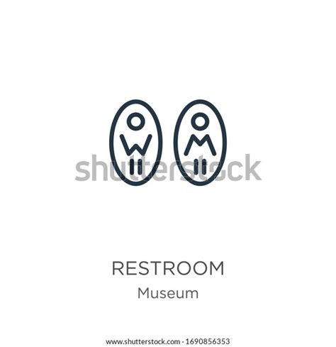 restroom icon thin linear restroom outline stock vector royalty free 1690856353 shutterstock
