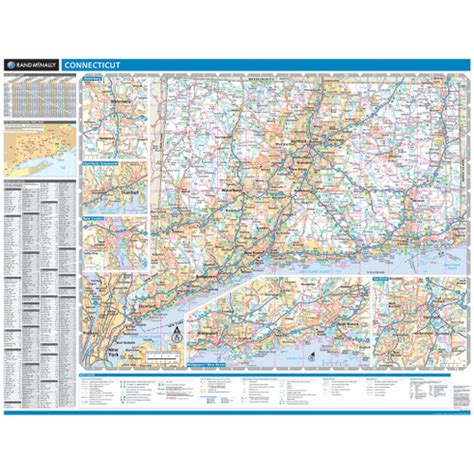 Rand Mcnally Connecticut State Wall Map