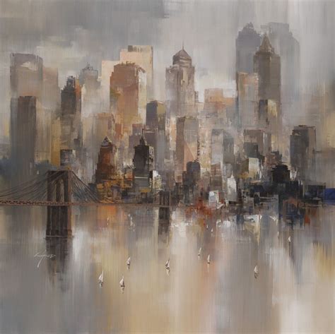 Abstract Cityscapes By Wilfred Lang Cityscape Painting City Painting