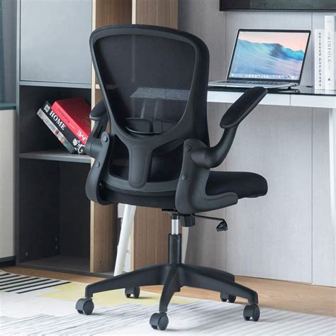 Sytas Office Chair Ergonomic Desk Chair Computer Task Mesh Chair With Flip Up Arms Lumbar