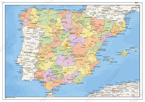Omdat jij of je grote liefde er vandaan komt, omdat jij je er thuis voelt… Staatkundige landkaart Spanje 1466 | Kaarten en Atlassen.nl