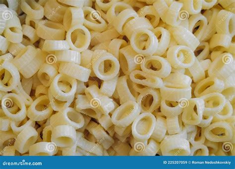 Anelli Rigati Italian Boiled Pasta In Heap Stock Image Image Of