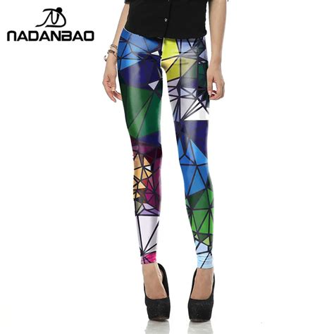 Nadanbao Summer Autumn Sexy Legging New Arrival Legins Geometric Boho Art Leggins Printed Women