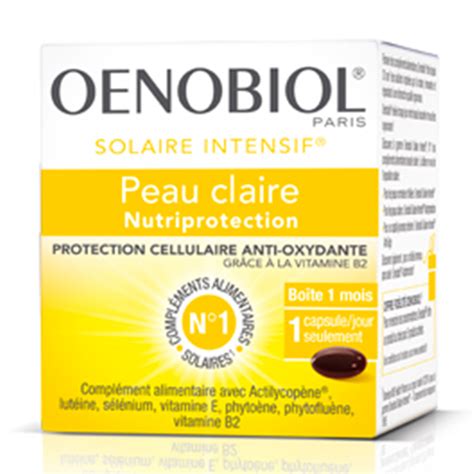 Oenobiol Solaire Intensif Nutriprotection Peaux Claires 30 Capsules