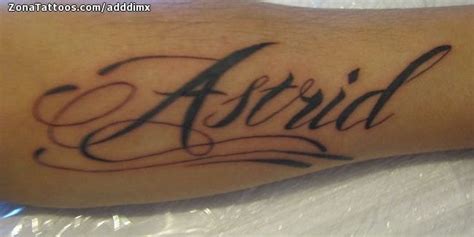 Tattoo Of Letters Names Astrid