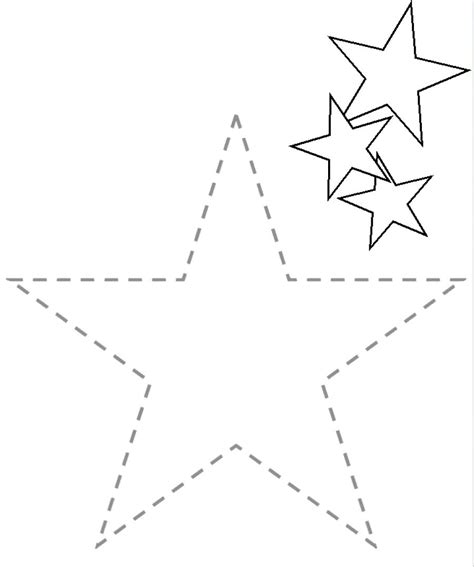 Star Shapes To Trace Traceable Star Pattern Tracing Patterns For