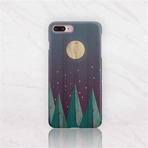 Purple Night Print Full Wrap Case For Iphone Cell Plastic