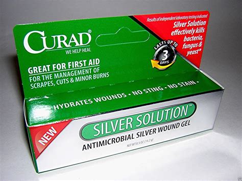Curad Silver Solution Antimicrobial Wound Gel 5 Oz Cur45951n