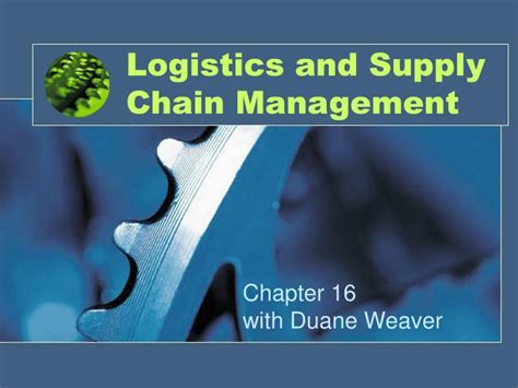 Ppt Logistics And Supply Chain Management Powerpoint Presentation
