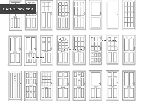 Doors Elevation Dwg Cad Blocks Download