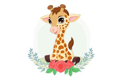 Download this premium vector about cartoon funny baby giraffe sitting, and discover more than 14 million professional graphic resources on freepik. Cartoon baby giraffe (618394) | Characters | Design Bundles
