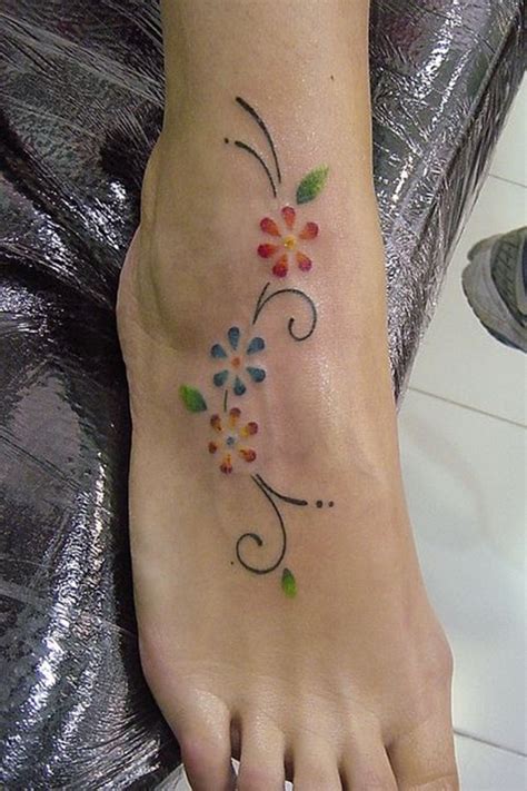 Pretty Flower Tattoo Designs For Foot Best Flower Site