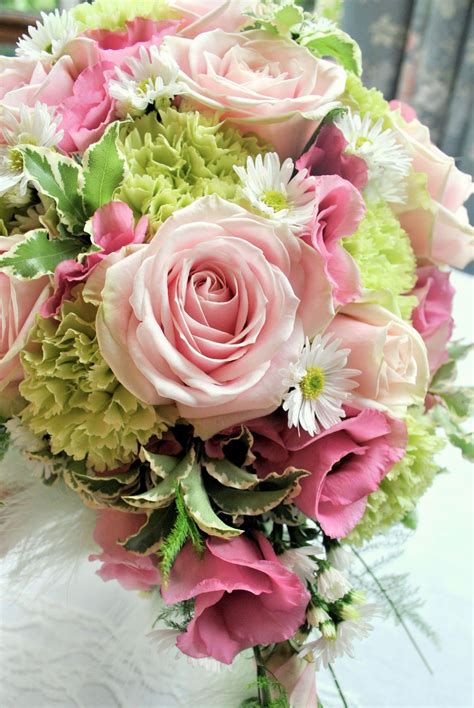 Pink And Green Wedding Flowers Shrigley Hall Cheshire