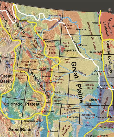 Map Great Plains Region Share Map