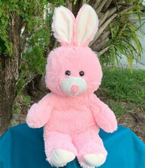 Hugfun Beautiful Pink Bunny Rabbit Lovey 12 Super Soft Plush Stuffed