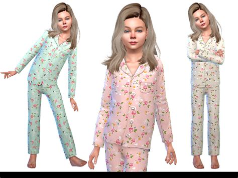 The Sims Resource Pajama For Girls 05 Parenthood Needed