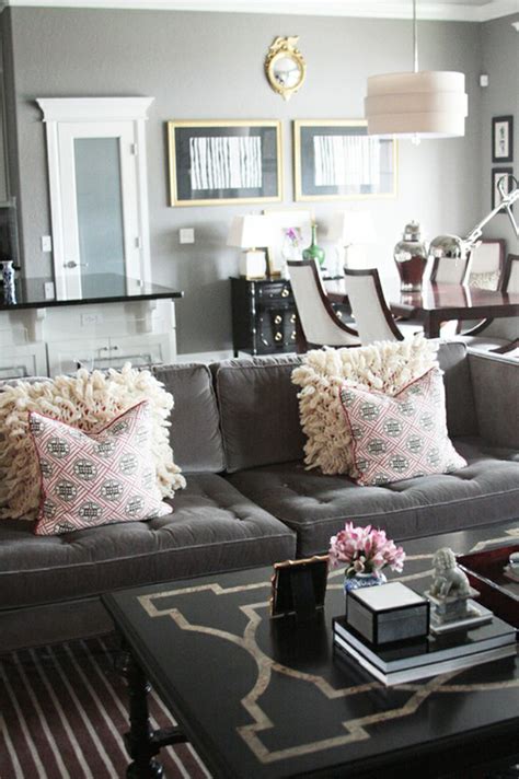 Featuring soft velvet upholstery, this sofa stands as a streamlined statement piece that can change the whole flow of your living room. or any color really.