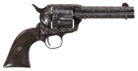 Engraved First Generation Colt Single Action Army Revolver Revivaler