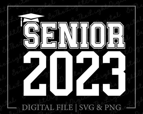 Senior 2023 Svg Graduation Svg Varsity Font Svg 2023 Svg Etsy