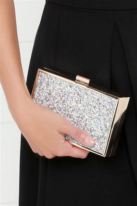 Fun Gold Clutch Rhinestone Clutch Box Clutch Lulus