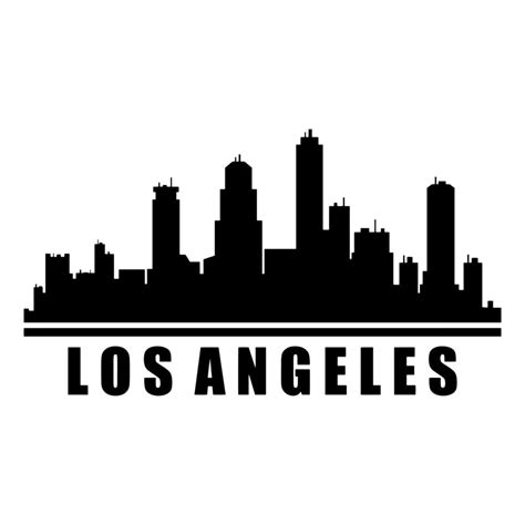 Los Angeles Skyline Vector Art Icons And Graphics For Free Download