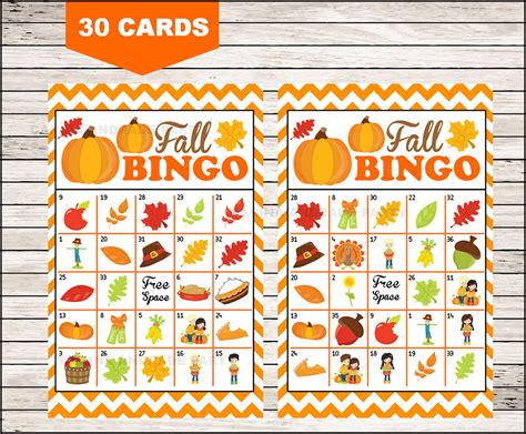 Free Fall Bingo Printables