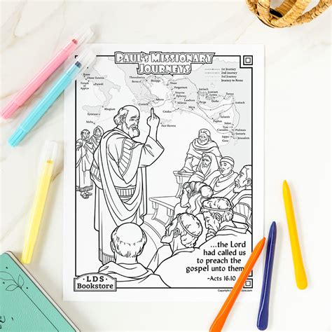 Pauls Missionary Journeys Coloring Page Printable