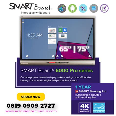 Jual Smart Board 6000 Pro Series Interactive Flat Panel