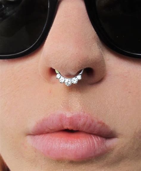 90 Septum Piercing Designs To Get In Line With Celebrities