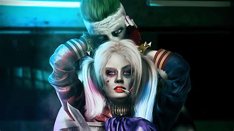 Joker And Harley Quinn Wallpaper Desktop Suicide Squad Poster Film Art