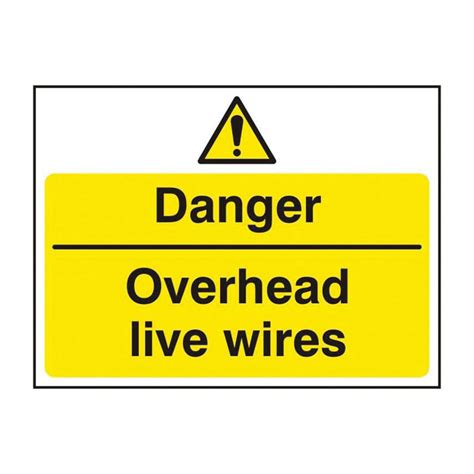 Centurion Europe Danger Overhead Live Wires Rpvc600 X 450mm Ssf 964