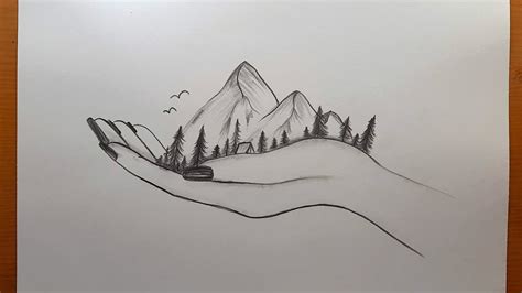 Come Disegnare Paesaggi Di Montagna Disegnare Una Bella Montagna In