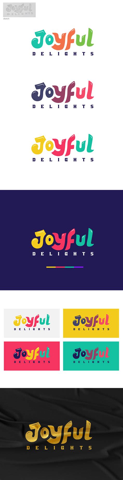 Typography Logo Joyful Delights On Behance