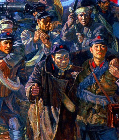 Chinese Communist Troops On The Long March Arte Revolução Anime