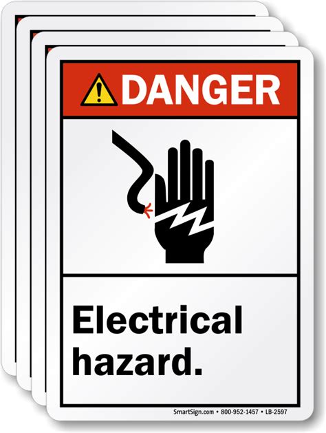 Electrical Hazard Labels Electrical Warning Labels