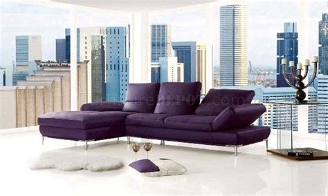 Home décor & so much more · up to 70% off · something for everyone Purple Top Grain Leather Modern Sectional Sofa w ...